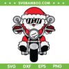 Santa Riding Motorcycle SVG PNG, Funny Santa Claus Biker SVG, Motorcycle Santa DXF SVG PNG EPS