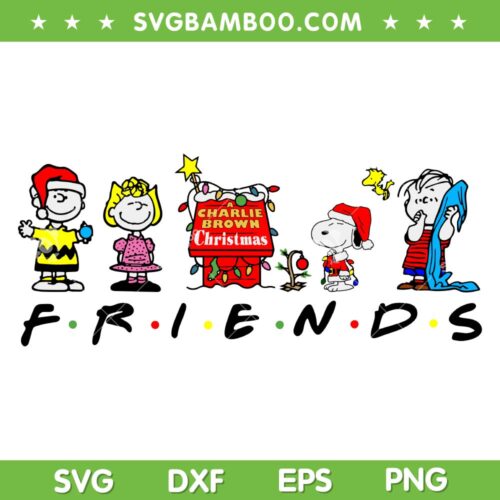 Snoopy Christmas Friends SVG PNG, Charlie Brown Friends Christmas SVG, Peanuts Friends Christmas DXF SVG PNG EPS