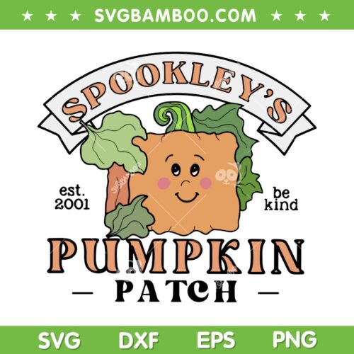 Spookley's Pumpkin Patch SVG PNG, Pumpkin Patch Est 2001 SVG, Halloween Teacher Pumpkin DXF SVG PNG EPS
