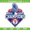 Texas Rangers World Series Champions SVG, Rangers World Series 2023 SVG, 2023 Texas Rangers DXF SVG PNG EPS