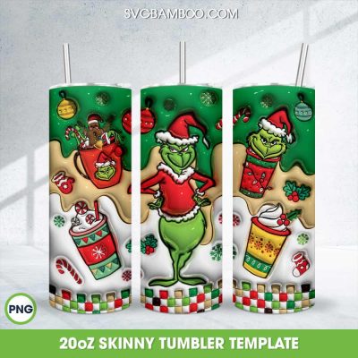 The Grinch Cocoa Latte Tumbler Wrap PNG, Grinch Coffee Latte Drink 2023 20oz Skinny Tumbler Template PNG The Grinch Cocoa Latte Tumbler Wrap PNG, Grinch Coffee Latte Drink 2023 20oz Skinny Tumbler Template PNG