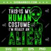 This Is My Human I'm Really An Alien SVG, Funny Alien Halloween Costume SVG, UFO Green Halloween DXF SVG PNG EPS This Is My Human I'm Really An Alien SVG, Funny Alien Halloween Costume SVG, UFO Green Halloween DXF SVG PNG EPS