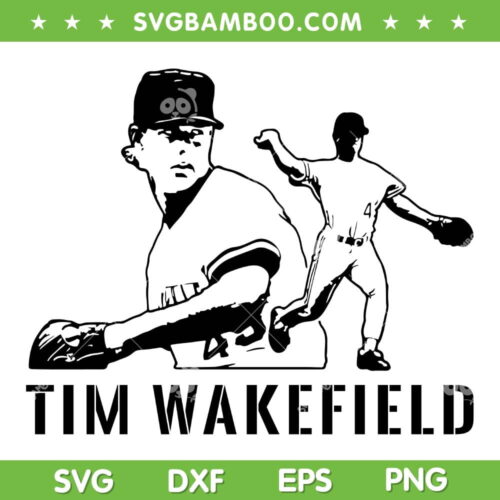 Tim Wakefield SVG PNG, Tim Wakefield Pitching SVG, Baseball Player DXF SVG PNG EPS