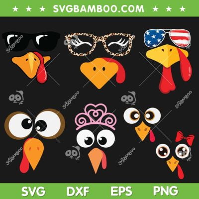 Turkey Face SVG Bundle, Coolest Turkey Thanksgiving SVG Bundle, Thanksgiving American Flag DXF SVG PNG EPS Turkey Face SVG Bundle, Coolest Turkey Thanksgiving SVG Bundle, Thanksgiving American Flag DXF SVG PNG EPS