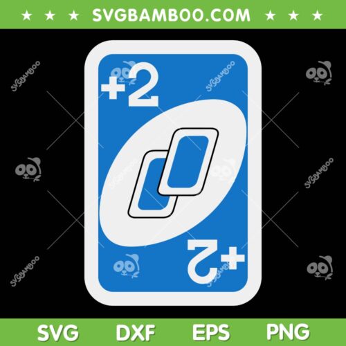 Uno Lover 2 Cards SVG PNG, Uno Cards Logo SVG, Blue 2 Cards DXF SVG PNG EPS