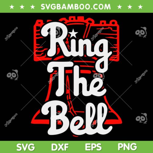 Vintage Philly Ring The Bell SVG PNG, Philadelphia Baseball Christmas SVG, Red Ring The Bell DXF SVG PNG EPS