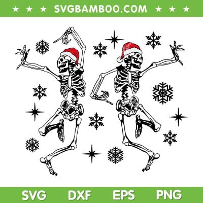 Christmas Dancing Skeleton SVG PNG, Skeleton Santa Hat SVG, Skull Christmas DXF SVG PNG EPS Christmas Dancing Skeleton SVG PNG, Skeleton Santa Hat SVG, Skull Christmas DXF SVG PNG EPS