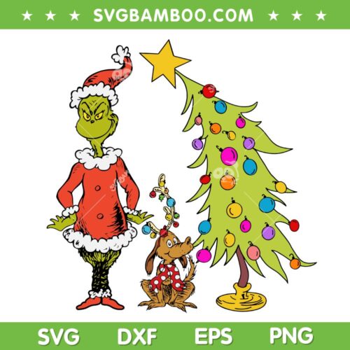 Grinch Christmas Tree SVG PNG, Grinch Max Tree Whoville SVG, Grinchmas Tree DXF SVG PNG EPS