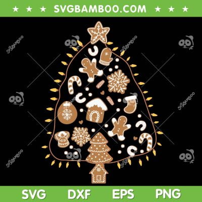 Baking Crew Christmas Tree SVG PNG, Cookies Crew Christmas Lights SVG, Christmas Tree And Star DXF SVG PNG EPS