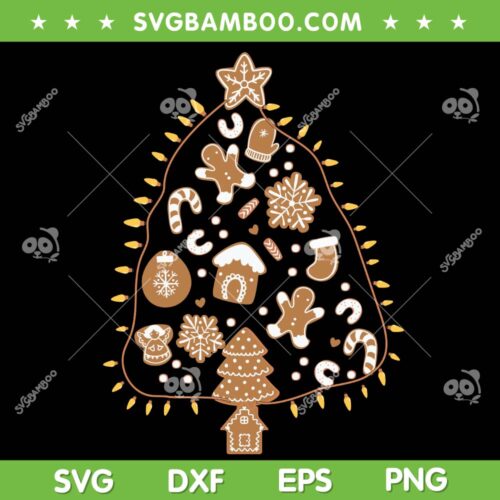 Baking Crew Christmas Tree SVG PNG, Cookies Crew Christmas Lights SVG, Christmas Tree And Star DXF SVG PNG EPS