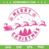 Barbie Girls Merry Christmas SVG PNG, Merry Christmas Pink Doll SVG, Barbie And Reindeer DXF SVG PNG EPS