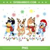 Bluey Dancing Merry Christmas PNG, Bluey And Friends Christmas PNG, Dog And Bluey Christmas PNG
