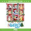 Bluey Santa Reindeer PNG, Bluey Merry Christmas PNG, Cute Bluey Dog Xmas PNG