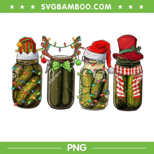 Canned Pickles Christmas Santa Hat Reindeer PNG, Funny Pickle Xmas PNG, Deer Santa Hat PNG