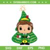 Chibi Buddy Elf SVG PNG, Baby Elf In Christmas Tree SVG, Buddy The Elf Christmas DXF SVG PNG EPS