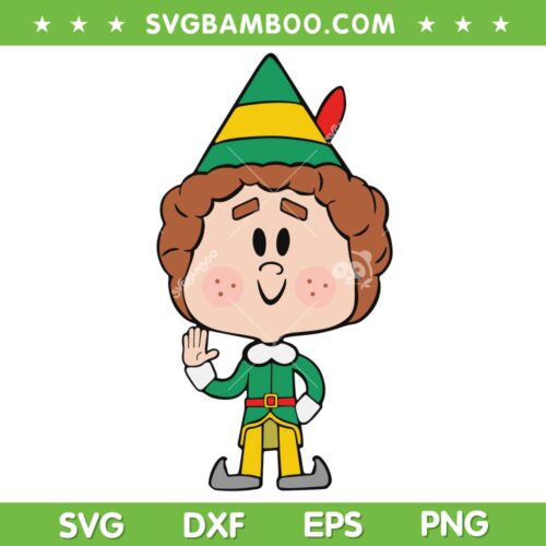 Chibi Buddy The Elf SVG PNG, Cute Elf Baby SVG, Efl Movie Christmas DXF SVG PNG EPS