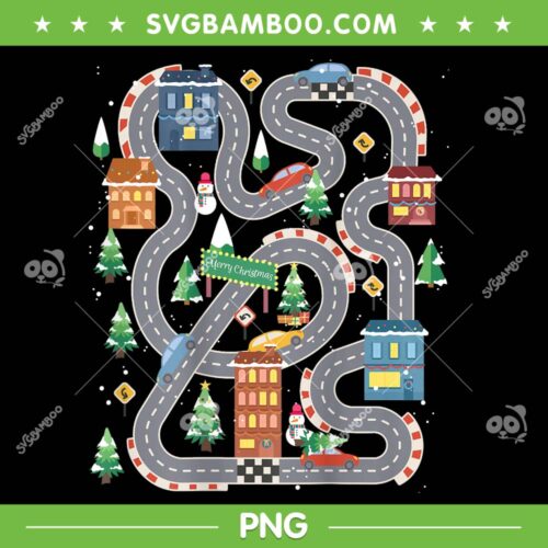 Christmas Playmat Car Race Track PNG, Daddy Car Xmas PNG, Christmas Cars PNG