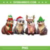 Cute Otter Christmas Pajama PNG, Funny Xmas Lights Animals Lover PNG, Sea Otter Christmas PNG