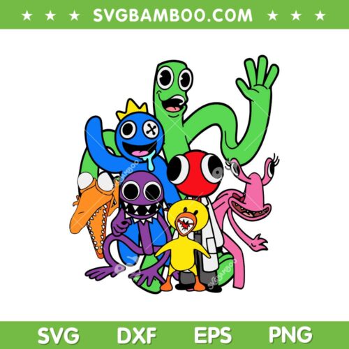 Cute Rainbow Friends SVG PNG, Rainbow Friends Characters SVG, Blue Character DXF SVG PNG EPS