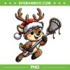 Cute Reindeer Lacrosse Player PNG, Lacrosse Christmas PNG, Santa And Sleigh PNG