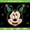 Disney Mickey Mouse Christmas Tree SVG PNG, Mickey Head Merry Christmas SVG, Disney Christmas DXF SVG PNG EPS