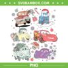 Disney Pixar Cars Merry Christmas PNG, Lightning Mcqueen Christmas PNG, Christmas Cars PNG