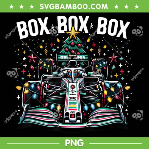 Formula Racing Car Box Box Box PNG, Radio Call Christmas Tree PNG, F1 Box Box Box PNG