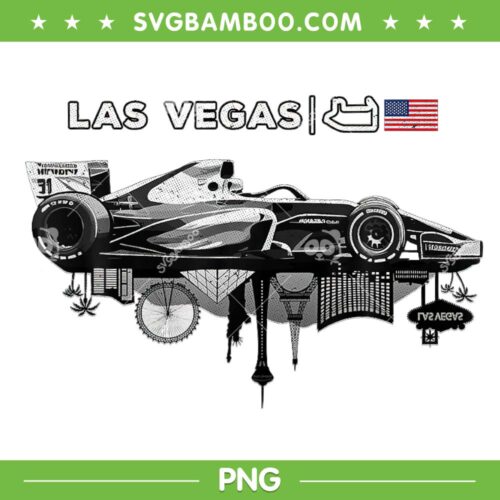 Formula Racing Open Wheel Car PNG, Las Vegas Circuit USA Flag PNG, Las Vegas Racing Car PNG