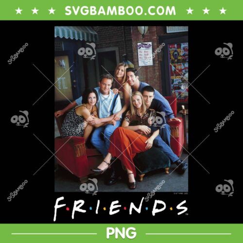 Friends Main Characters Retro Group Poster PNG, Friends Characters PNG, Comedy Television Series PNG