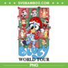 Funny Bluey The Eras Tour PNG, Bluey World Tour Christmas PNG, Bluey Merry Christmas PNG