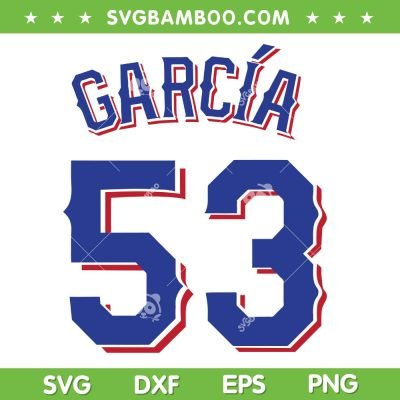 Garcia Jersey SVG PNG, Adolis Garcia Texas Rangers SVG, Garcia 53 DXF SVG PNG EPS Garcia Jersey SVG PNG, Adolis Garcia Texas Rangers SVG, Garcia 53 DXF SVG PNG EPS