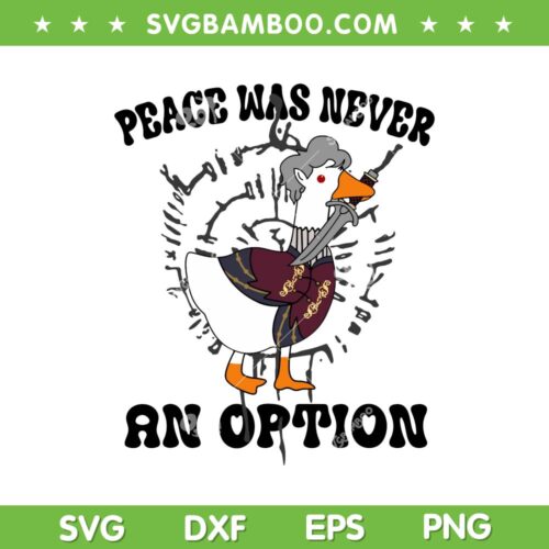 Goose Astarion Peace Was An Never Option SVG, Funny Goose Astarion SVG, Goose Astarion Baldurs Gate 3 DXF SVG PNG EPS