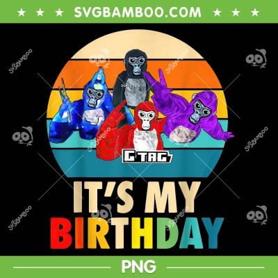 Gorilla Birthday Decorations PNG, Monkey Tag VR Gamer PNG, G Tag Its My Birthday PNG Gorilla Birthday Decorations PNG, Monkey Tag VR Gamer PNG, G Tag Its My Birthday PNG