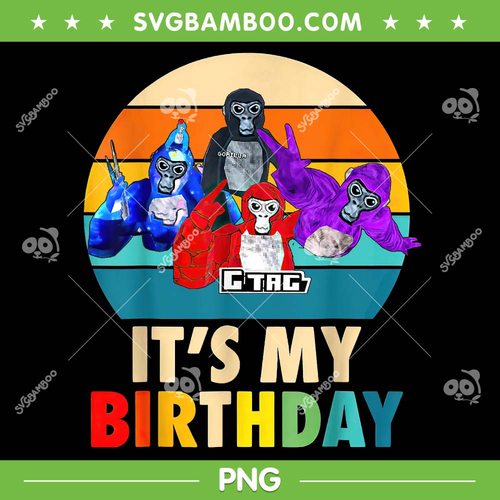 Gorilla Birthday Decorations PNG, Monkey Tag VR Gamer PNG, G Tag Its My Birthday PNG Gorilla Birthday Decorations PNG, Monkey Tag VR Gamer PNG, G Tag Its My Birthday PNG