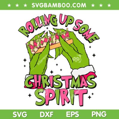 Grinch Rolling Up Some Christmas Spirit SVG, Grinch Hand Rolling The Christmas SVG, Pink Grinch Hand DXF SVG PNG EPS Grinch Rolling Up Some Christmas Spirit SVG, Grinch Hand Rolling The Christmas SVG, Pink Grinch Hand DXF SVG PNG EPS