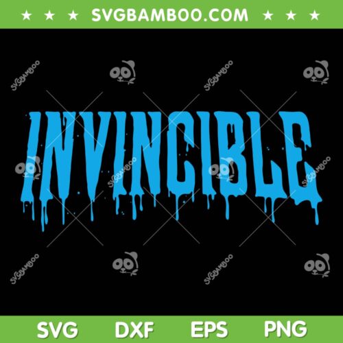 Invincible Paint Drip Logo SVG PNG, Invincible Bloody Logo SVG, Invincible Vintage DXF SVG PNG EPS