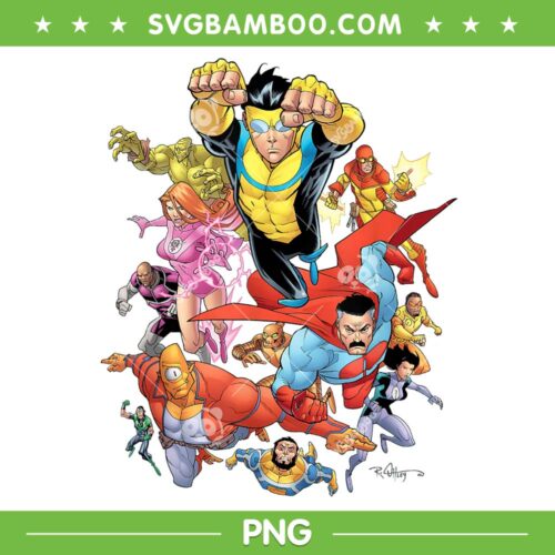 Invincible Universe Group Shot PNG, Invincible Animated PNG, Invincible War PNG