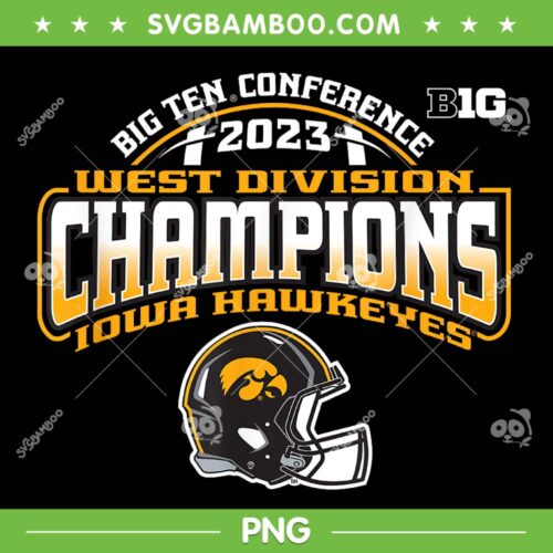 Iowa Hawkeyes Big Ten Champs 2023 PNG, Division Football Helmet PNG, Basketball 2023 PNG