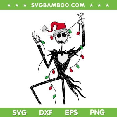 Jack Skellington Christmas Lights SVG PNG, Disney The Nightmare Before Christmas Jack String Lights SVG, Jack Skellington Santa Claus DXF SVG PNG EPS Jack Skellington Christmas Lights SVG PNG, Disney The Nightmare Before Christmas Jack String Lights SVG, Jack Skellington Santa Claus DXF SVG PNG EPS