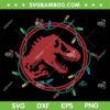 Jurassic World Christmas Lights SVG PNG, Trex Christmas Lights SVG, Christmas Dinosaur DXF SVG PNG EPS