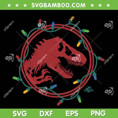 Jurassic World Christmas Lights SVG PNG, Trex Christmas Lights SVG, Christmas Dinosaur DXF SVG PNG EPS Jurassic World Christmas Lights SVG PNG, Trex Christmas Lights SVG, Christmas Dinosaur DXF SVG PNG EPS
