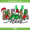Mama Claus Leopard PNG, Mama Christmas Leopard PNG, Santa Grinch Face PNG