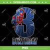 Marvel Spider Man Swinging 3rd Birthday PNG, 3rd Spiderman PNG, Happy Birthday Spiderman PNG