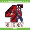 Marvel Spider Man Web 4th Birthday PNG, Birthday 4 Years Old Spiderman PNG, Superhero Birthday PNG Marvel Spider Man Web 4th Birthday PNG, Birthday 4 Years Old Spiderman PNG, Superhero Birthday PNG