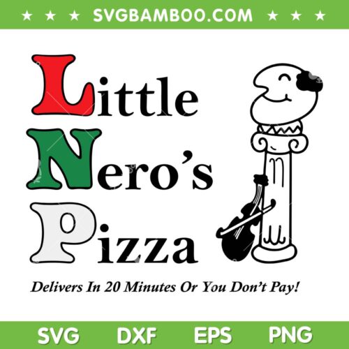 Home Alone Little Nero's Pizza SVG PNG, Home Alone Christmas SVG, Christmas Movie DXF SVG PNG EPS