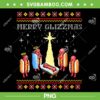 Merry Glizzmas Tacky PNG, Funny Hot Dogs Merry Christmas PNG, Merry Glizz Ulgy Christmas PNG
