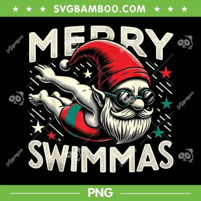 Merry Swimmas Gnomes PNG, Swimming Gnome Christmas PNG, Christmas Swiftie PNG