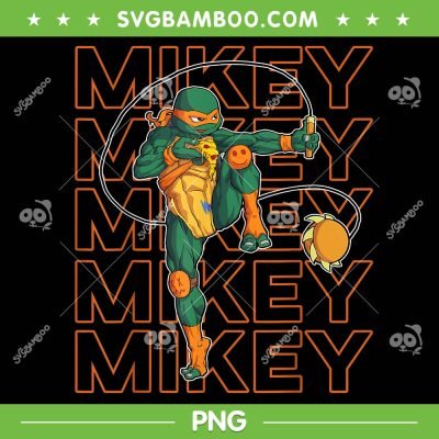 Michealangelo Kusari Fundo Pizza Stance PNG, Teenage Mutant Ninja Turtles Mikey PNG, Funny Mikey Turtles PNG