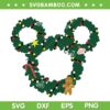 Mickey Mouse Christmas Wreath SVG PNG, Disney Mouse Xmas SVG, Mickey Christmas Head DXF SVG PNG EPS Mickey Mouse Christmas Wreath SVG PNG, Disney Mouse Xmas SVG, Mickey Christmas Head DXF SVG PNG EPS