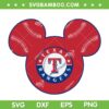 Mickey Mouse Rangers SVG PNG, Disney Mouse Texas Rangers Baseball SVG, Texas Rangers Logo DXF SVG PNG EPS